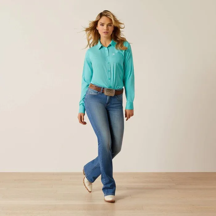 Women TShirts and Tops Ariat Kirby Pro Team Shirt Blue Turquoise