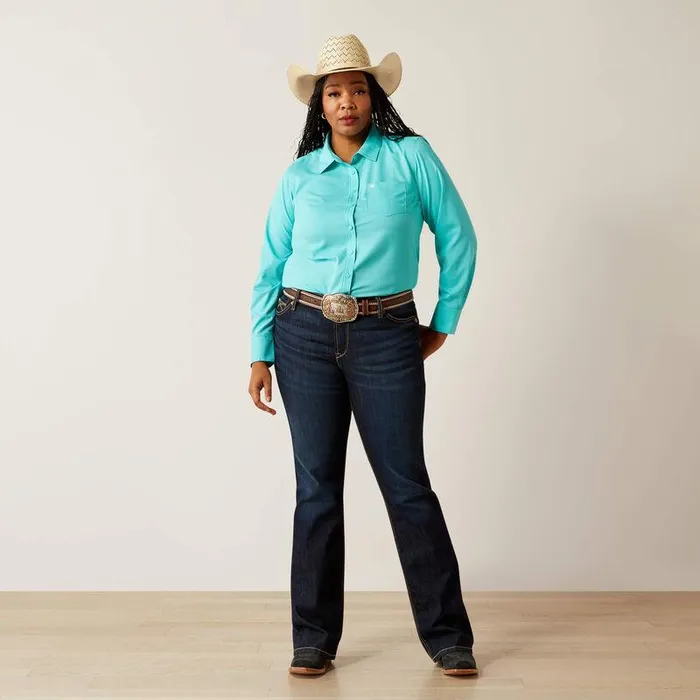 Women TShirts and Tops Ariat Kirby Pro Team Shirt Blue Turquoise