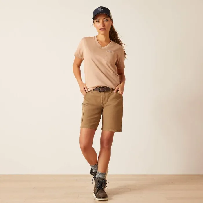 Women TShirts and Tops Ariat Rebar Cotton Strong American Rose TShirt Warm Taupe Women TShirts and Tops Ariat Rebar Cotton Strong American Rose TShirt Warm Taupe