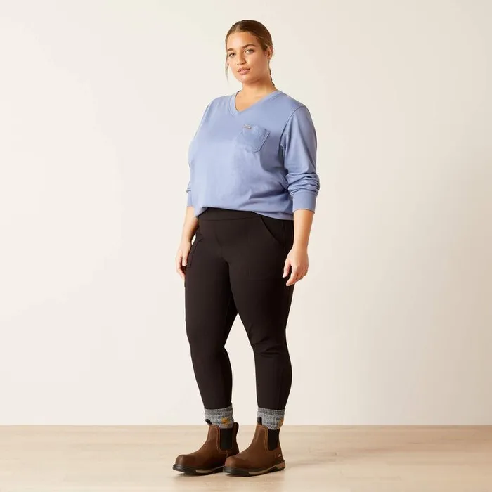 Women TShirts and Tops Ariat Rebar Cotton Strong Diamond Colony Blue Heather