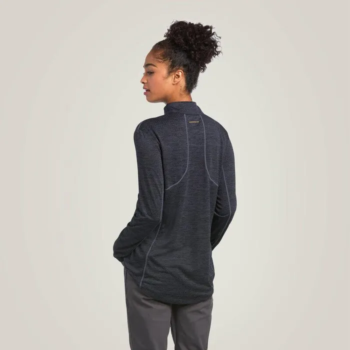 Women TShirts and Tops Ariat Rebar Evolution 12 Zip Top Black