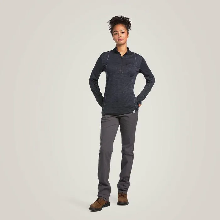 Women TShirts and Tops Ariat Rebar Evolution 12 Zip Top Black