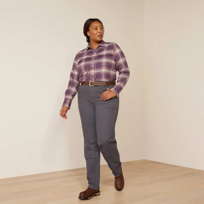 Women TShirts and Tops Ariat Rebar Flannel DuraStretch Work Shirt Pearl Grey Women TShirts and Tops Ariat Rebar Flannel DuraStretch Work Shirt Pearl Grey