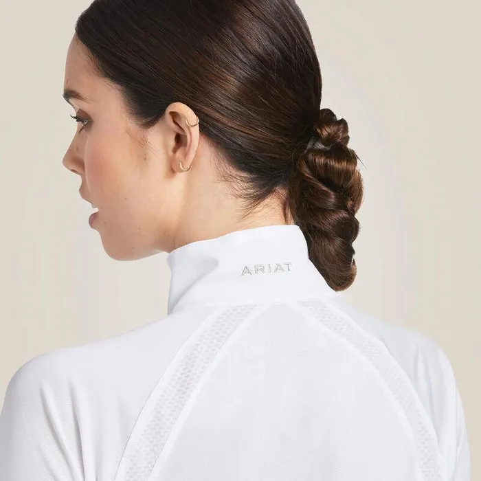 Women TShirts and Tops Ariat Sunstopper 20 14 Zip Baselayer White Women TShirts and Tops Ariat Sunstopper 20 14 Zip Baselayer White