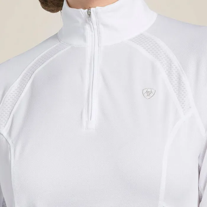 Women TShirts and Tops Ariat Sunstopper 20 14 Zip Baselayer White Women TShirts and Tops Ariat Sunstopper 20 14 Zip Baselayer White