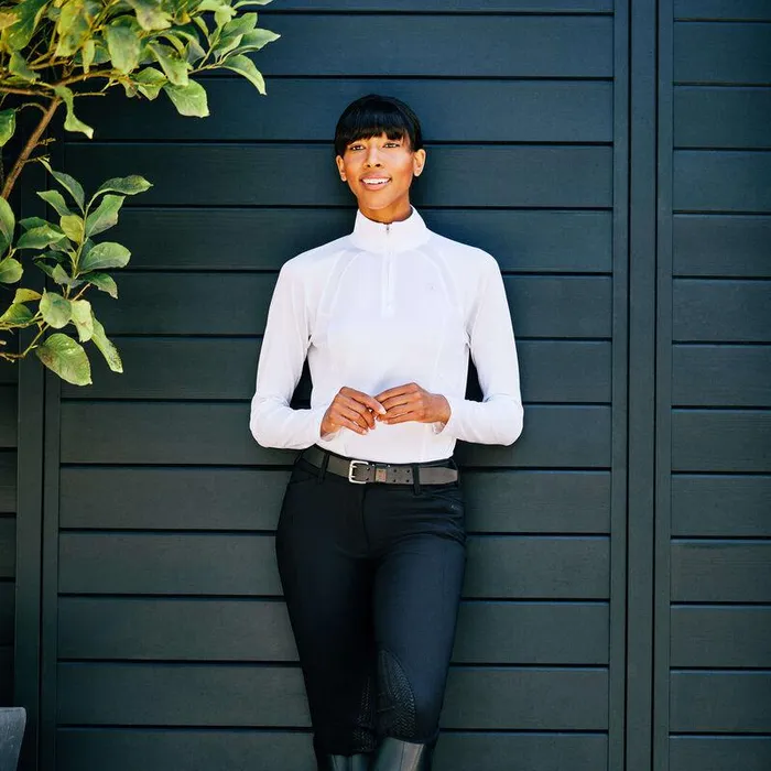 Women TShirts and Tops Ariat Sunstopper 20 14 Zip Baselayer White Women TShirts and Tops Ariat Sunstopper 20 14 Zip Baselayer White