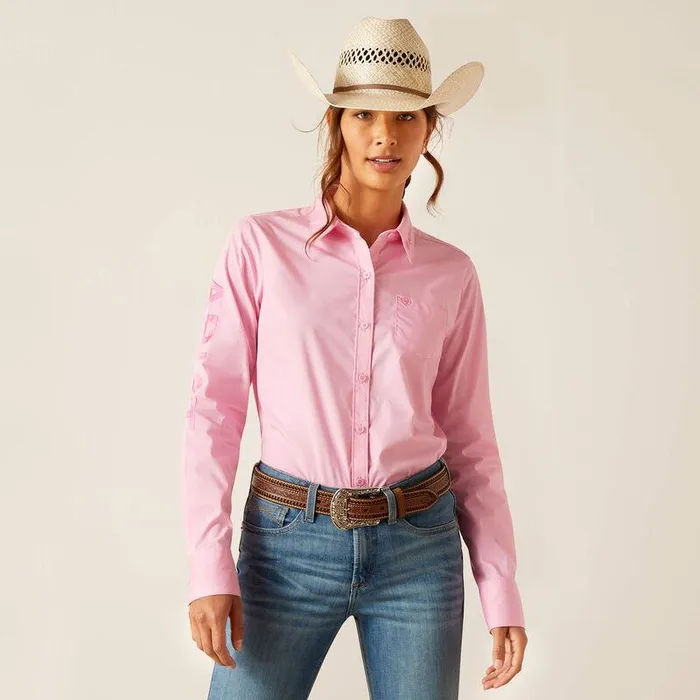 Women TShirts and Tops Ariat Team Kirby Stretch Shirt Prism Pink