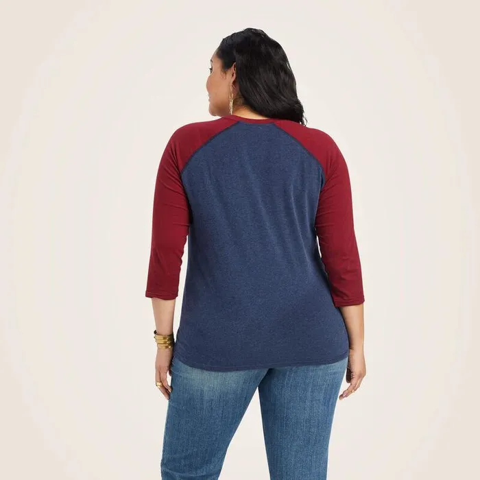 Women TShirts and Tops Ariat Thunderbird Chimayo Navy Heatherandrubiyat Women TShirts and Tops Ariat Thunderbird Chimayo Navy Heatherandrubiyat