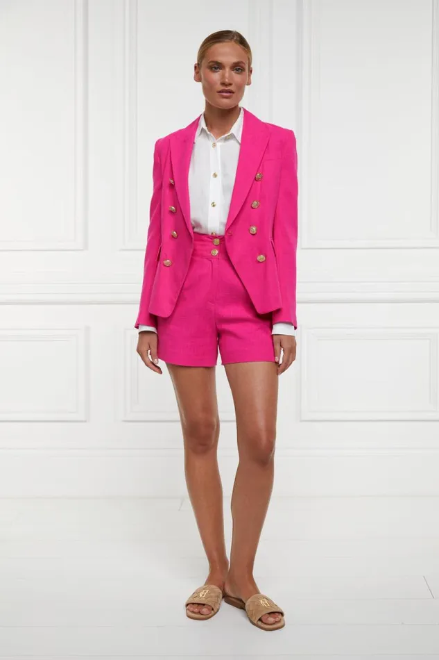 Women Tailored Short Hot Pink Linen Holland Cooper Tailoring