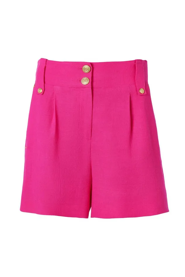 Women Tailored Short Hot Pink Linen Holland Cooper Tailoring