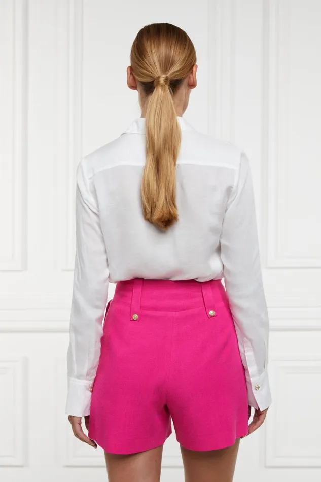 Women Tailored Short Hot Pink Linen Holland Cooper Tailoring
