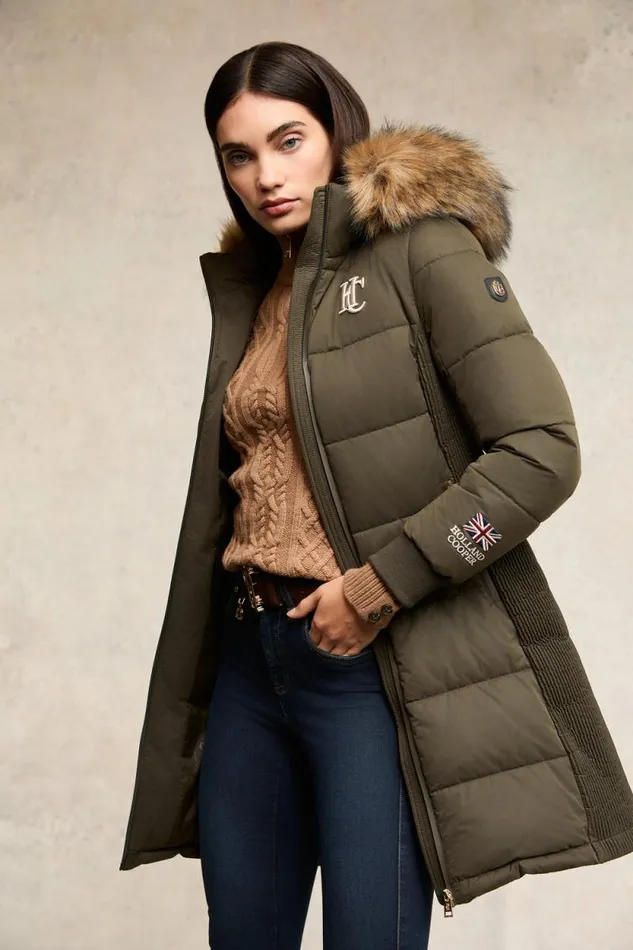 Women Team Padded Coat Khaki Holland Cooper Coats