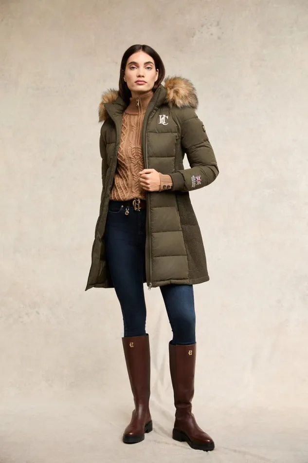 Women Team Padded Coat Khaki Holland Cooper Coats