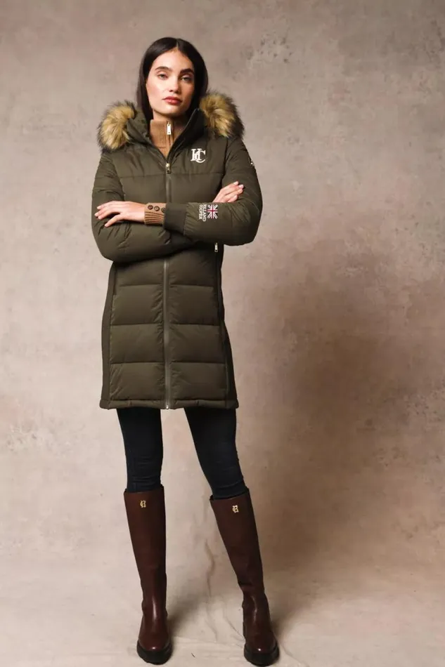 Women Team Padded Coat Khaki Holland Cooper Coats