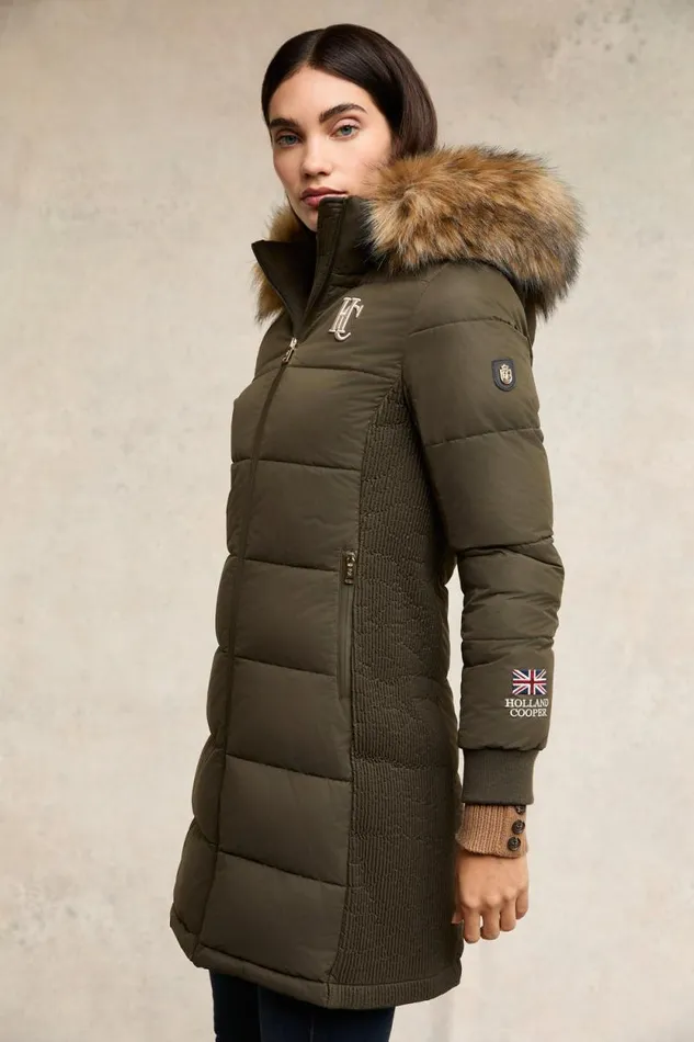 Women Team Padded Coat Khaki Holland Cooper Coats