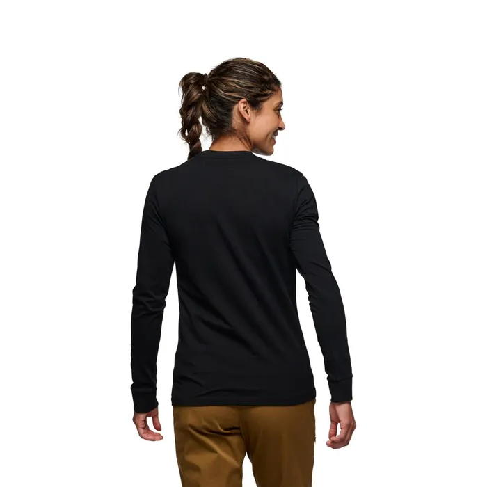 Women Tees and Tanks Black Diamond Heritage Wordmark Long Sleeve Tee