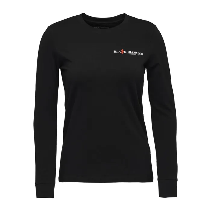 Women Tees and Tanks Black Diamond Heritage Wordmark Long Sleeve Tee