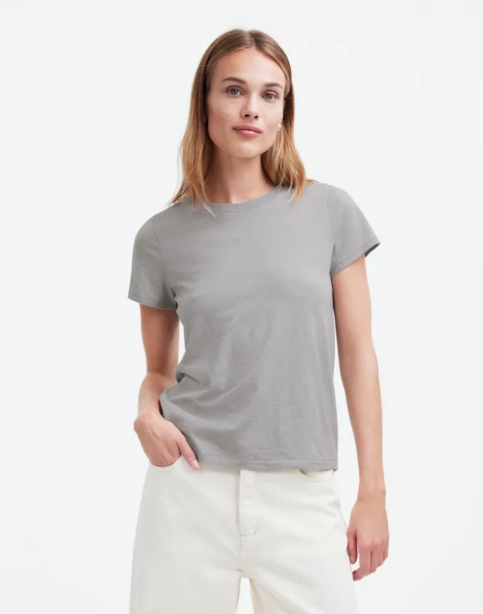 Women Tees Madewell Northside Vintage Tee Light Hthr Grey