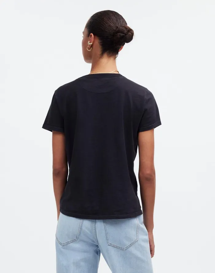 Women Tees Madewell Premium Standard 01 The Shrunken Tee Black Charcoal