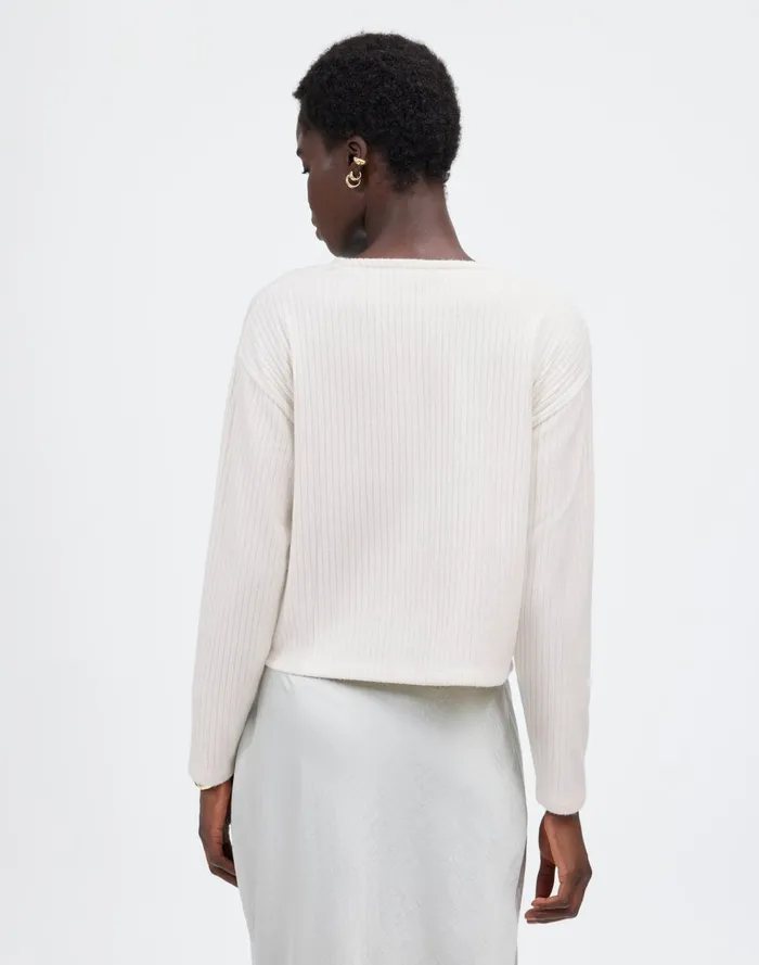 Women Tees Madewell Relaxed ButtonFront Cardigan Winter White