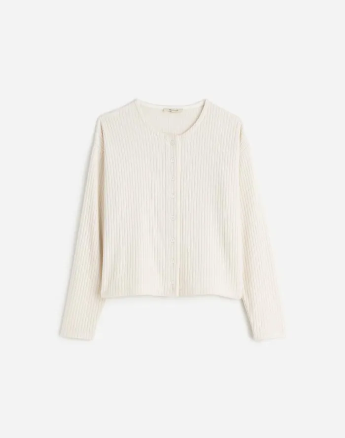 Women Tees Madewell Relaxed ButtonFront Cardigan Winter White