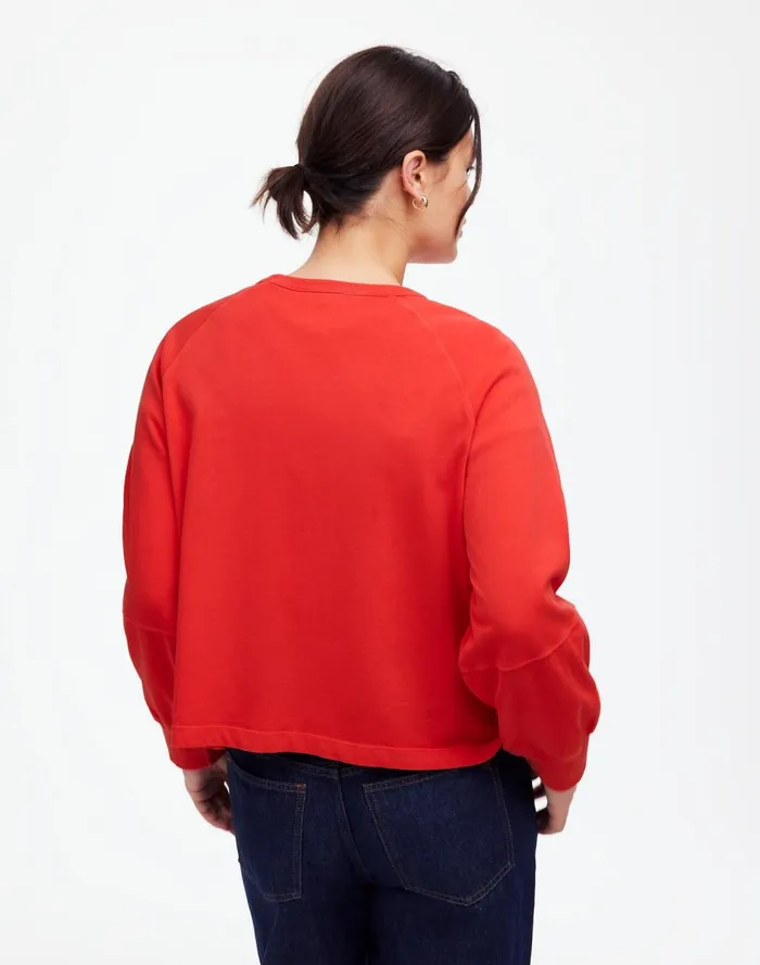 Women Tees Madewell Relaxed LongSleeve Raglan Tee Bright Cherry