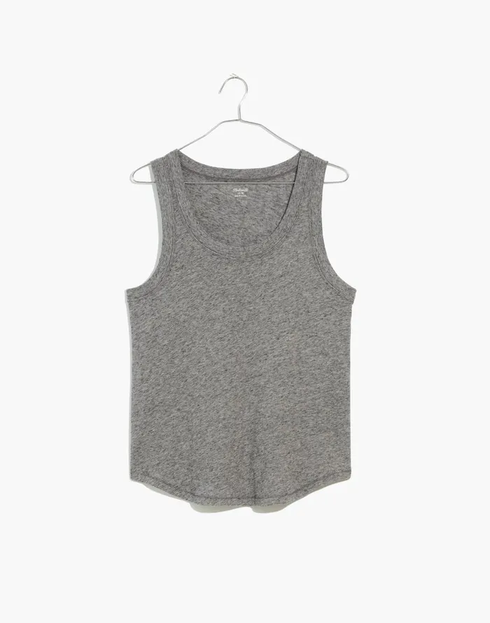 Women Tees Madewell Whisper Cotton Scoopneck Tank Top Hthr Iron