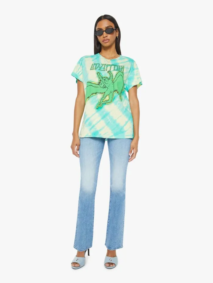 Women Tees Tanks Mother Denim Led Zeppelin Tee Mystic White natural