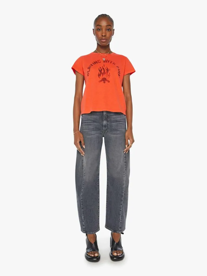 Women Tees Tanks Mother Denim The Boxy Goodie Goodie Red