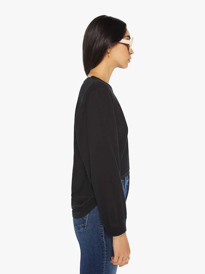 Women Tees Tanks Mother Denim The Long Sleeve Rowdy Black