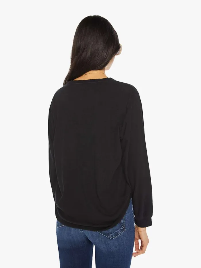 Women Tees Tanks Mother Denim The Long Sleeve Rowdy Black