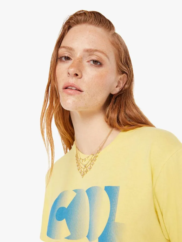 Women Tees Tanks Mother Denim The Rowdy Yellow lightpastel