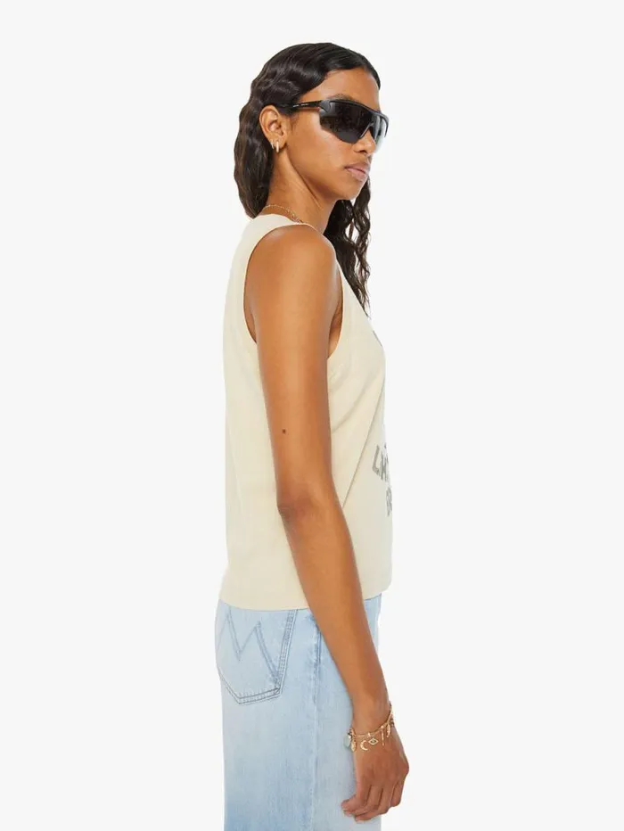 Women Tees Tanks Mother Denim The Strong And Silent Type Beige khaki