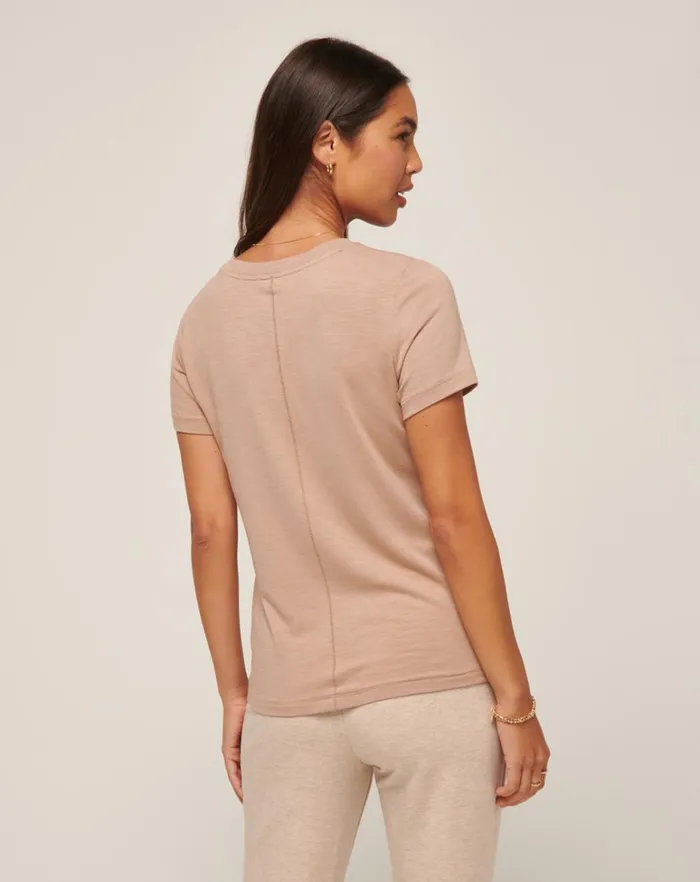 Women Tees TravisMathew CLOUD JERSEY TEE Natural