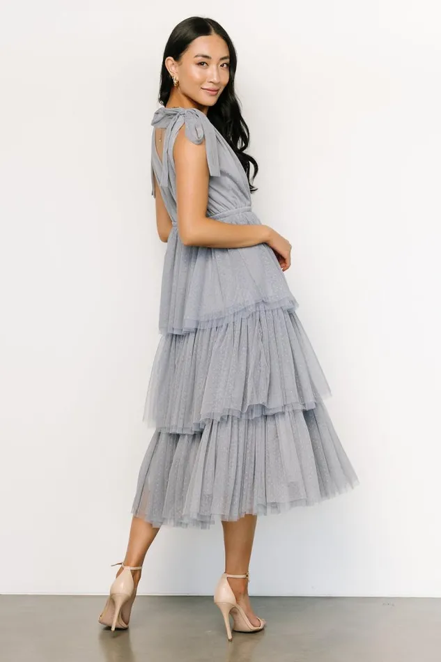 Women Tessa Tiered Tulle Tank Dress Slate Blue Baltic Born Tulle Styles Women Tessa Tiered Tulle Tank Dress Slate Blue Baltic Born Tulle Styles