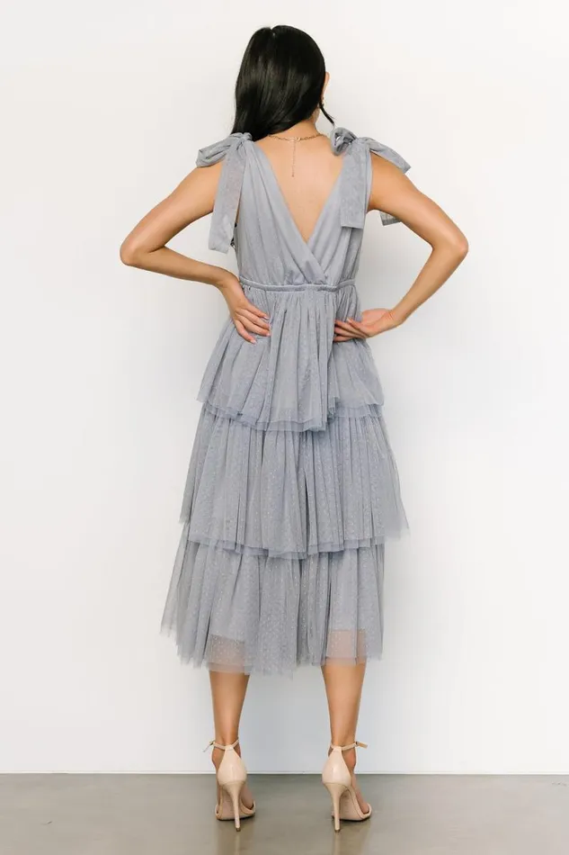 Women Tessa Tiered Tulle Tank Dress Slate Blue Baltic Born Tulle Styles Women Tessa Tiered Tulle Tank Dress Slate Blue Baltic Born Tulle Styles