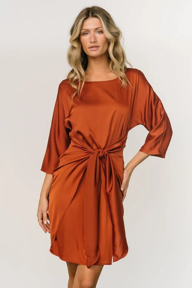 Women Theo Mini Dress Copper Baltic Born Short Dresses Women Theo Mini Dress Copper Baltic Born Short Dresses