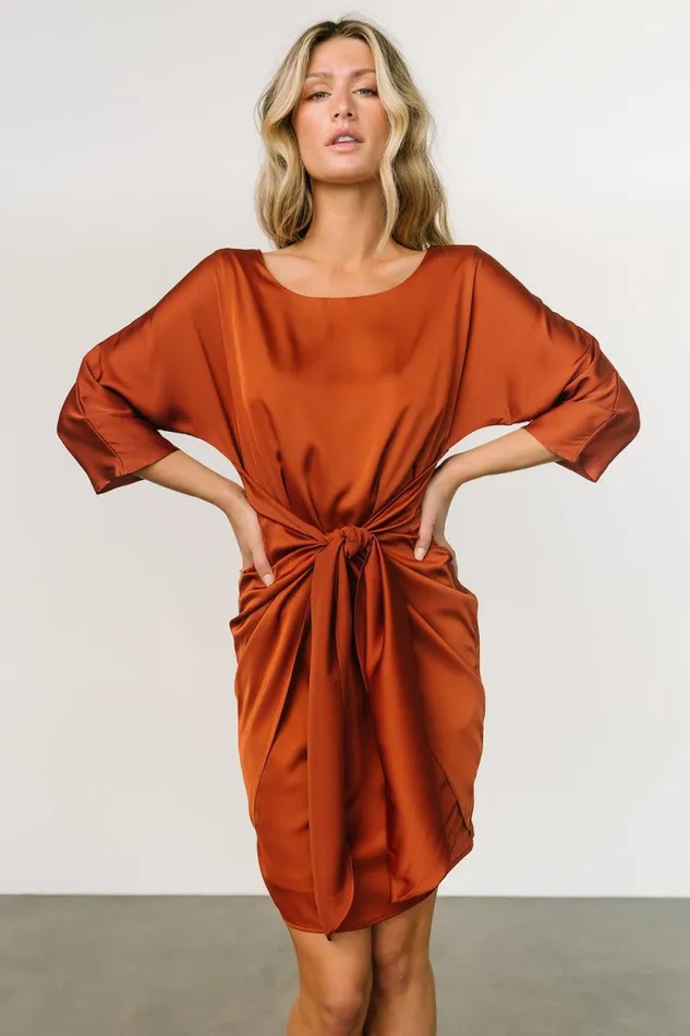 Women Theo Mini Dress Copper Baltic Born Short Dresses Women Theo Mini Dress Copper Baltic Born Short Dresses