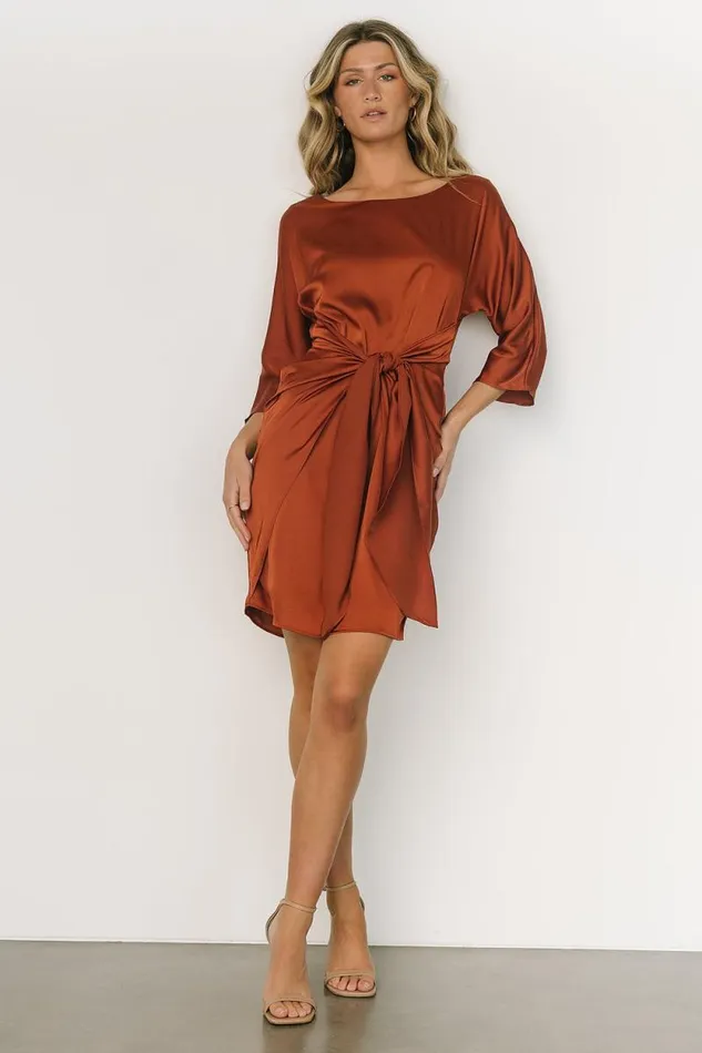 Women Theo Mini Dress Copper Baltic Born Short Dresses Women Theo Mini Dress Copper Baltic Born Short Dresses