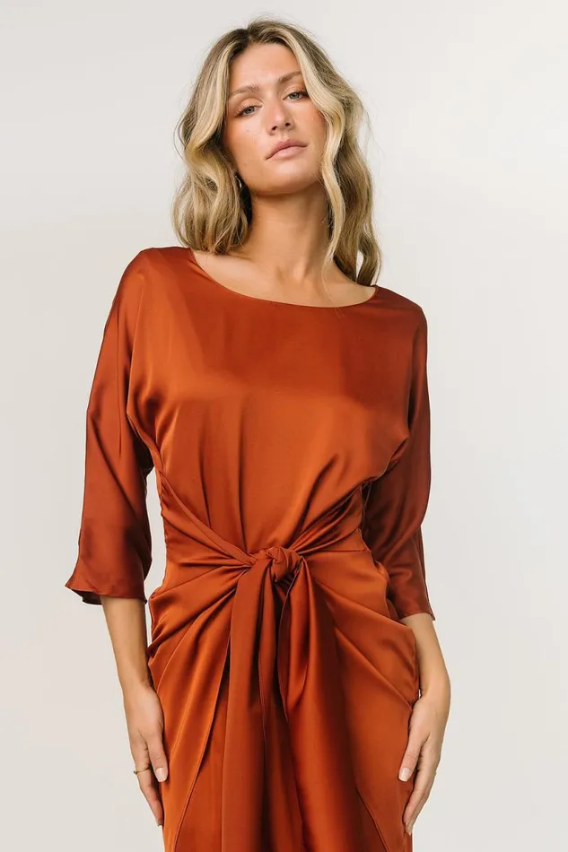 Women Theo Mini Dress Copper Baltic Born Short Dresses Women Theo Mini Dress Copper Baltic Born Short Dresses