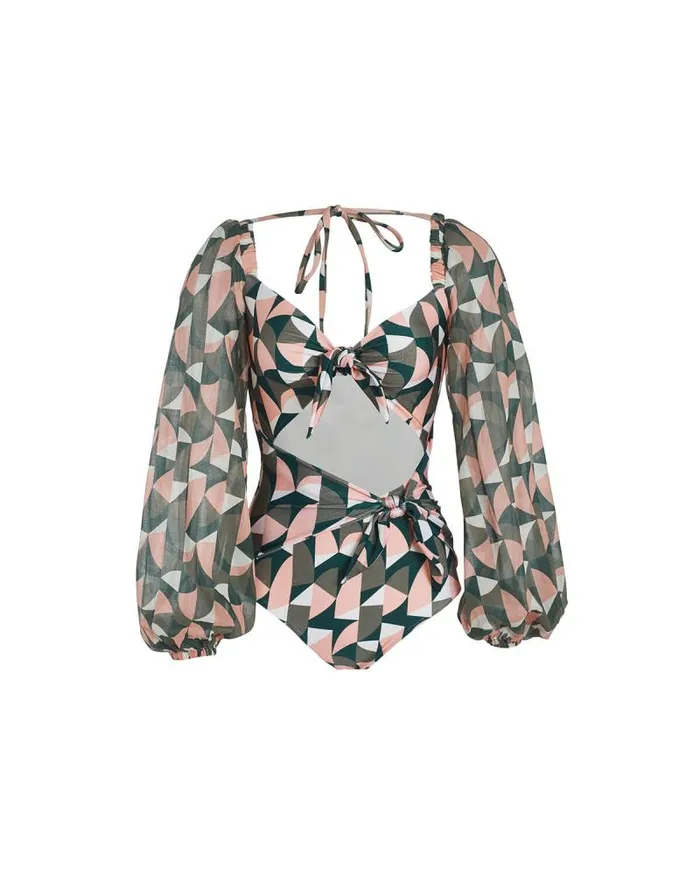 Women Tops and Bodysuits PatBO Plitka Cutout Bodysuit FINAL SALE Olive