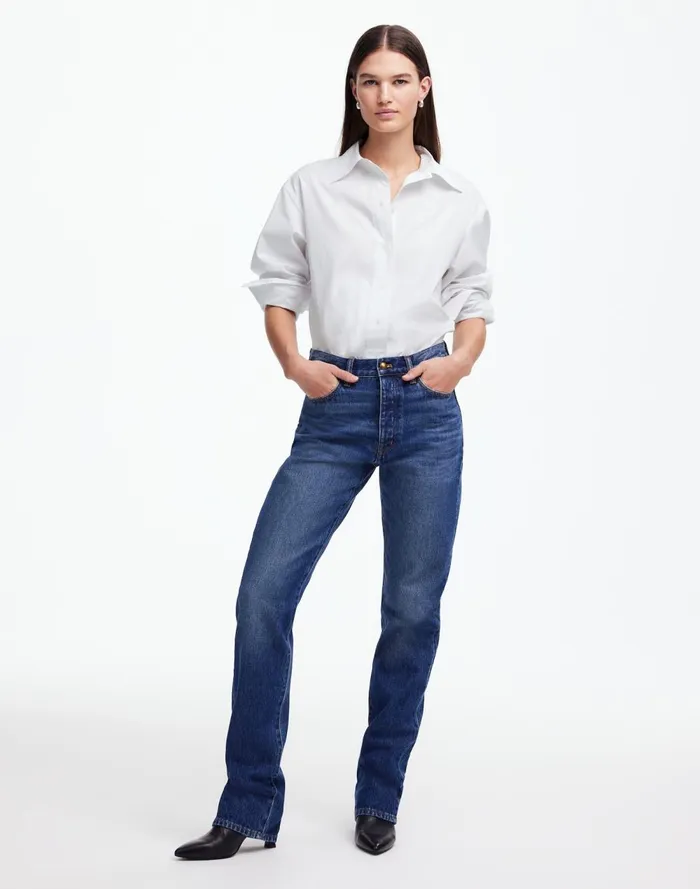 Women Tops and Shirts Madewell Alexa Chung For Madewell Poplin ButtonUp Shirt Eyelet White