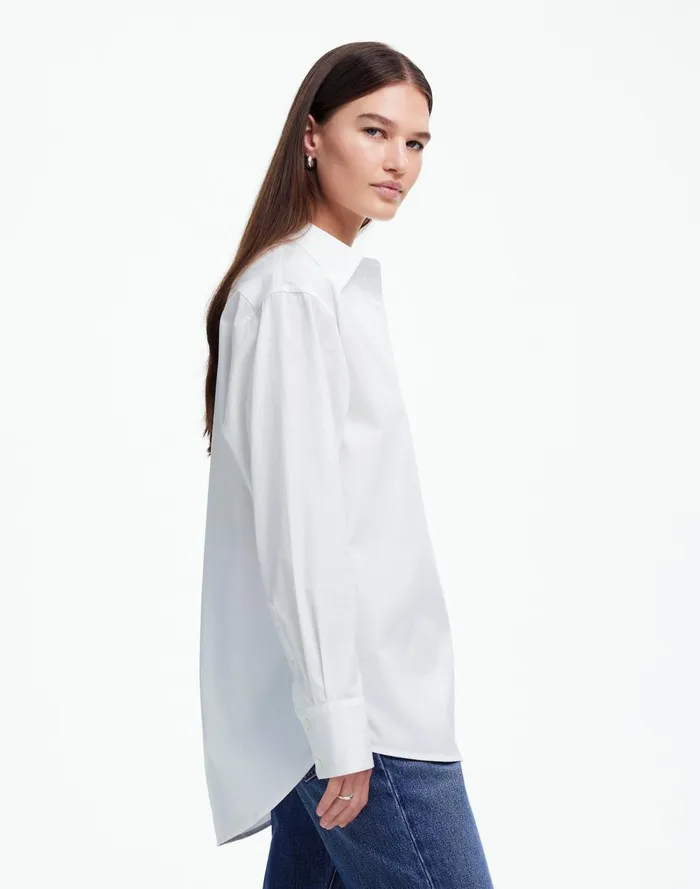 Women Tops and Shirts Madewell Alexa Chung For Madewell Poplin ButtonUp Shirt Eyelet White