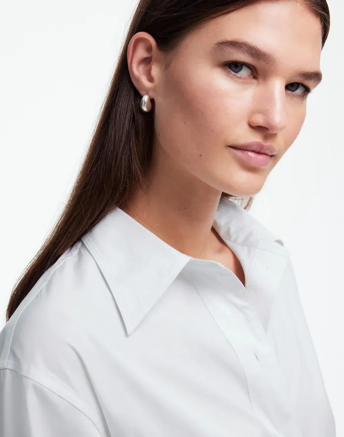 Women Tops and Shirts Madewell Alexa Chung For Madewell Poplin ButtonUp Shirt Eyelet White