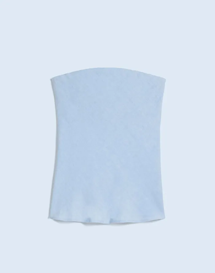 Women Tops and Shirts Madewell Donni Linen Tube Top Cloud