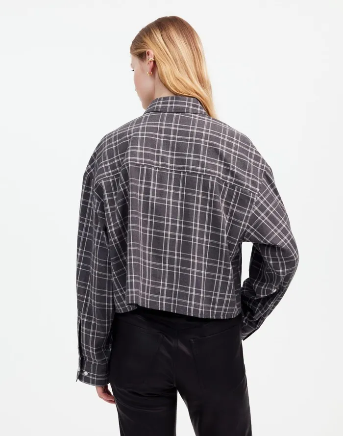 Women Tops and Shirts Madewell StraightHem Shirt Hthr Medium Grey