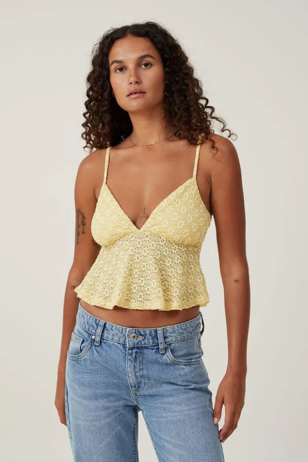 Women Tops Cotton On Luna Babydoll Cami Soft Butter