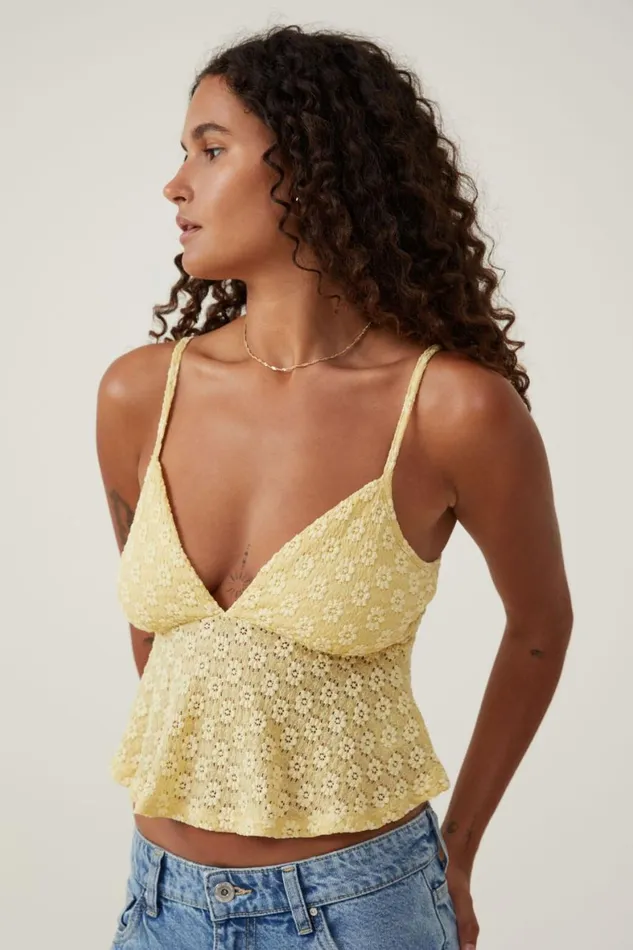 Women Tops Cotton On Luna Babydoll Cami Soft Butter