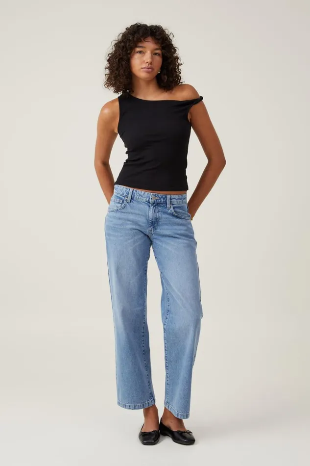 Women Tops Cotton On Margot Off The Shoulder Tank Black