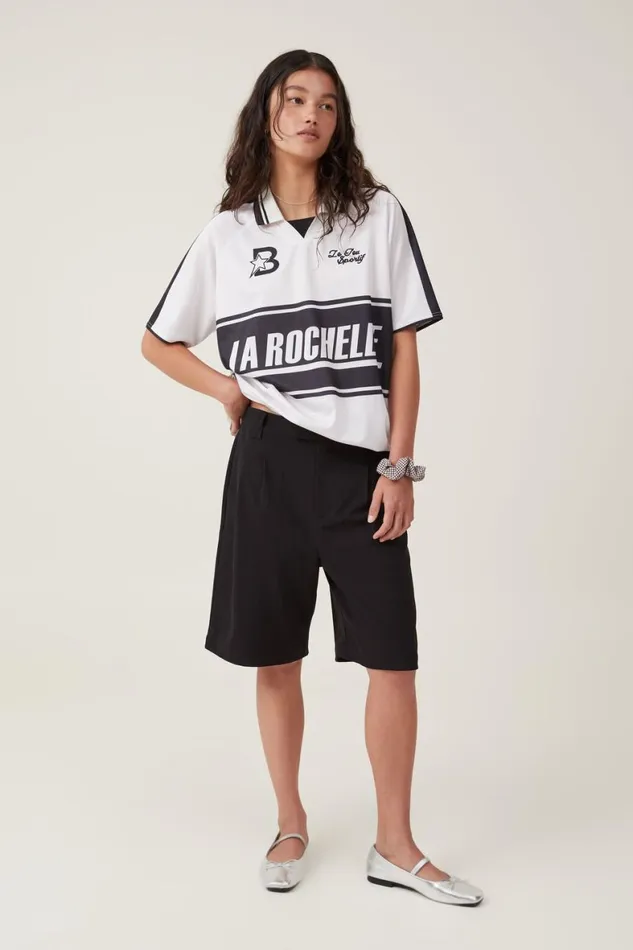 Women Tops Cotton On Oversized Rugby Raglan Tee 92stone